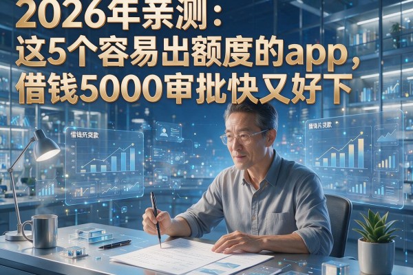 2026年亲测:这5个容易出额度的app,借钱5000审批快又好下!