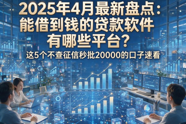 2025年4月最新盘点:能借到钱的贷款软件有哪些平台?这5个不查征信秒批20000的口子速看!