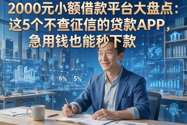 2000元小额借款平台大盘点:这5个不查征信的贷款APP,急用钱也能秒下款