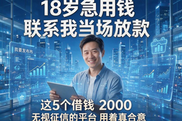 18岁急用钱联系我当场放款，这5个借钱2000无视征信的平台用着真合意
