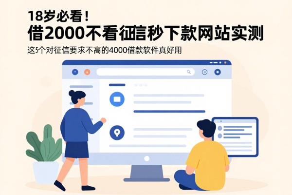 18岁必看!借2000不看征信秒下款网站实测,这5个对征信要求不高的4000借款软件真好用