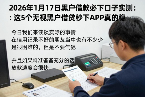 2026年1月17日黑户借款必下口子实测：这5个无视黑户借钱秒下APP真的稳！