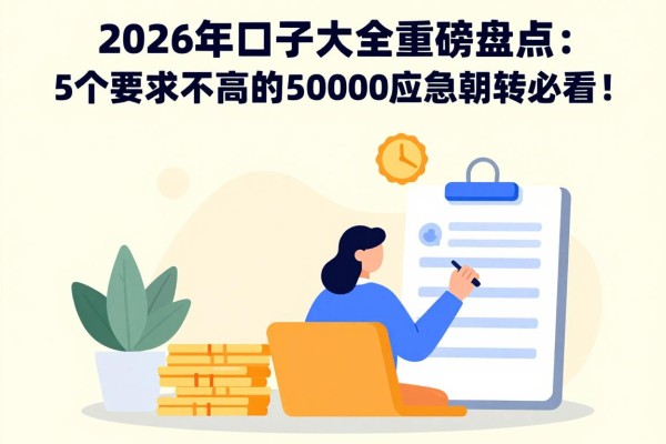2026年口子大全重磅盘点:5个要求不高的50000借款口子,应急周转必看!