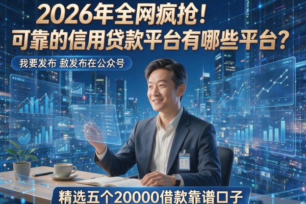 2026年全网疯抢!可靠的信用贷款平台有哪些平台?精选五个20000借款靠谱口子
