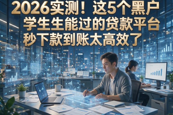 2026实测!这5个黑户学生能过的贷款平台,秒下款到账太高效了