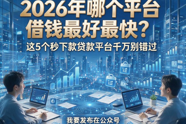 2026年哪个平台借钱最好最快?这5个秒下款贷款平台千万别错过!