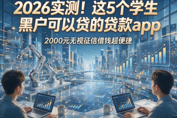 2026实测！这5个学生黑户可以贷的贷款app，2000元无视征信借钱超便捷