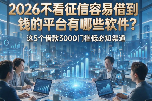 2026不看征信容易借到钱的平台有哪些软件?这5个借款3000门槛低必知渠道!