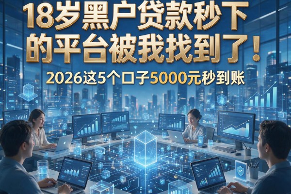 18岁黑户贷款秒下的平台被我找到了！2026这5个口子5000元秒到账
