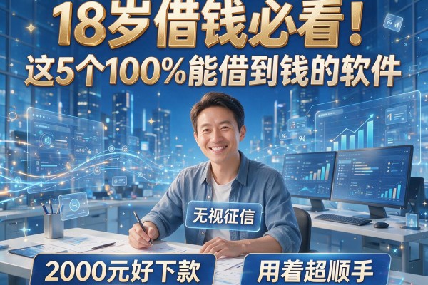 18岁借钱必看！这5个100%能借到钱的软件，无视征信、2000元好下款，用着超顺手
