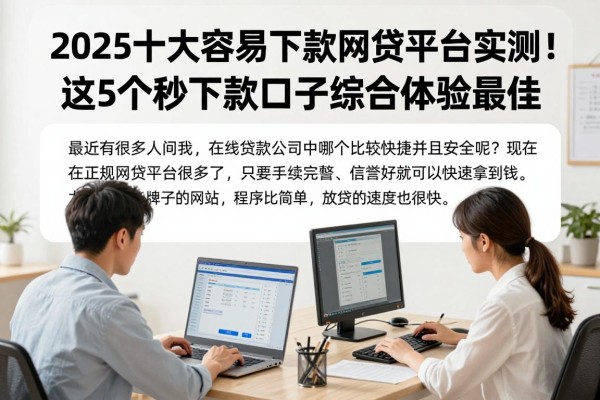 2025十大容易下款网贷平台实测！这5个秒下款口子综合体验最佳