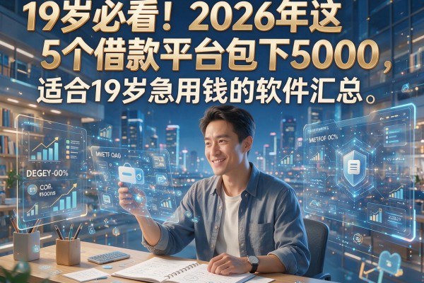 19岁必看!2026年这5个借款平台包下5000,适合19岁急用钱的软件汇总