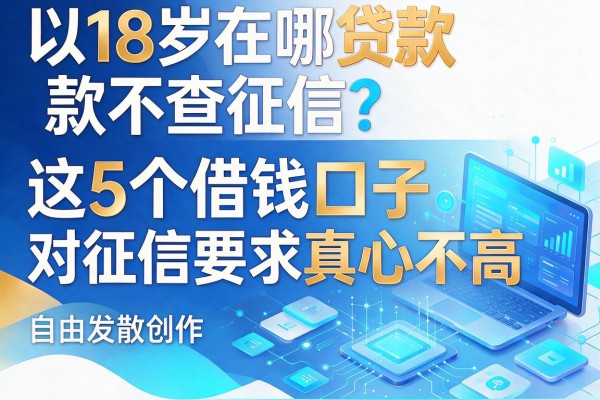 18岁在哪贷款不查征信?这5个借钱口子对征信要求真心不高