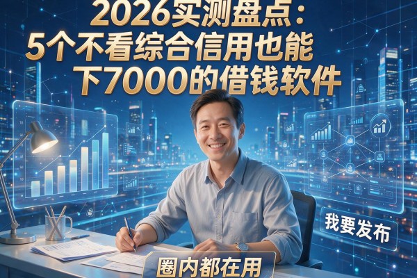 2026实测盘点：5个不看综合信用也能下7000的借钱软件，圈内都在用！