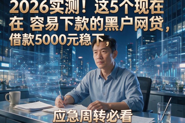 2026实测!这5个现在容易下款的黑户网贷,借款5000元稳下,应急周转必看