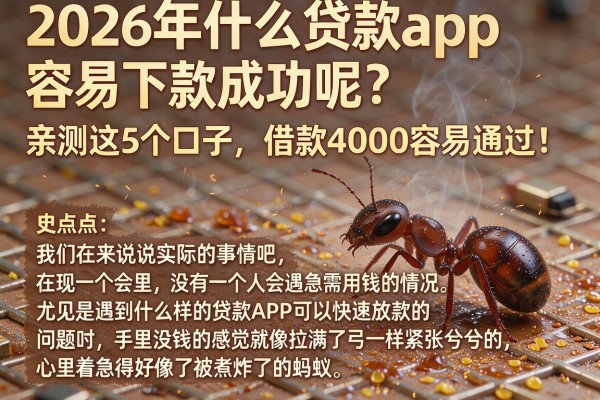 2026年什么贷款app容易下款成功呢?亲测这5个口子,借款4000容易通过!
