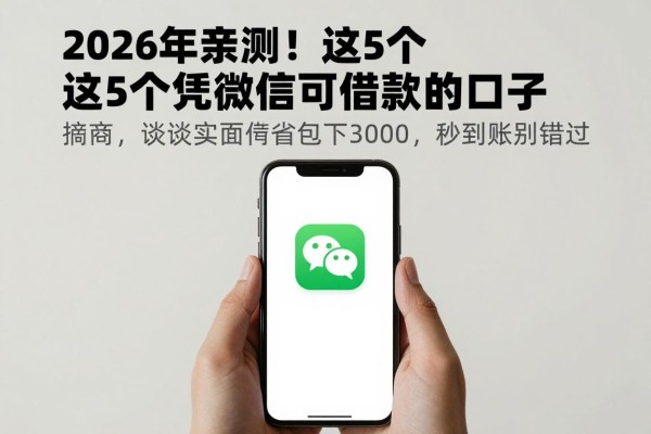 2026年亲测!这5个凭微信可借款的口子包下3000,秒到账别错过