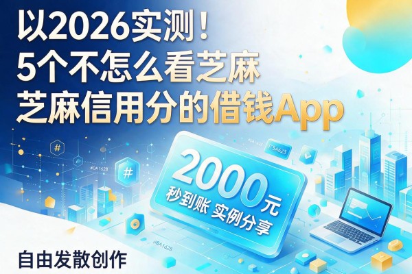 2026实测!5个不怎么看芝麻信用分的借钱App,2000元秒到账实例分享