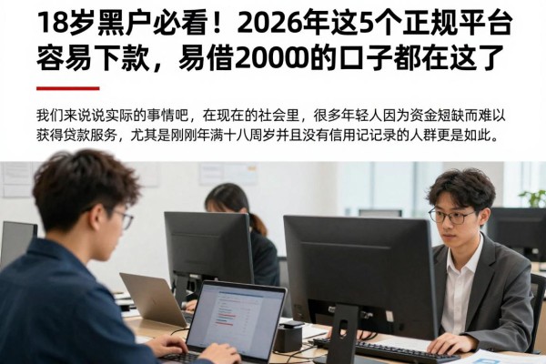 18岁黑户必看!2026年这5个正规平台容易下款,易借20000的口子都在这了