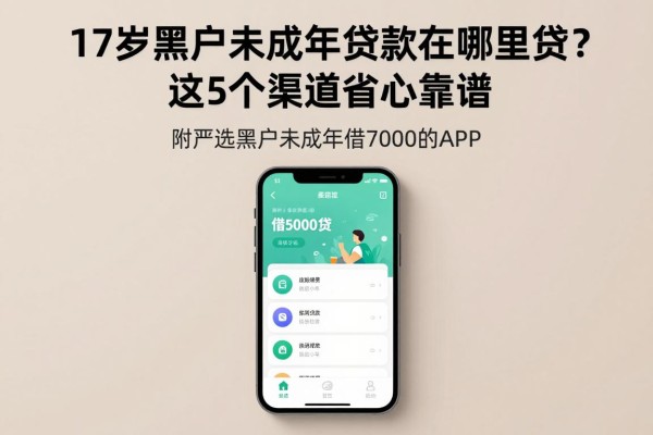 17岁黑户未成年贷款在哪里贷？这5个渠道省心靠谱，附严选黑户未成年借7000的APP