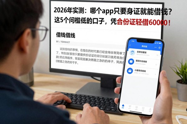 2026年实测:哪个app只需要身份证就能借钱?这5个门槛低的口子,凭身份证轻松借6000!