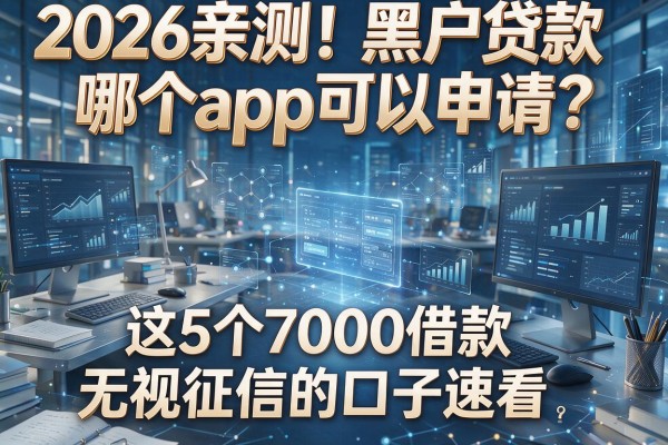 2026亲测!黑户贷款哪个app可以申请?这5个7000借款无视征信的口子速看