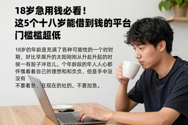 18岁急用钱必看!这5个十八岁能借到钱的平台门槛超低