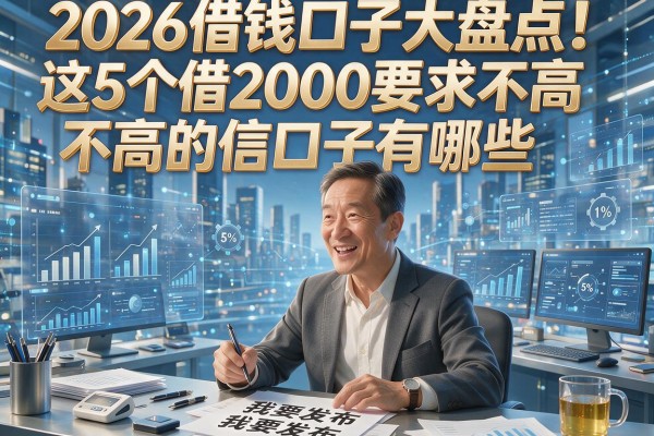 2026借钱口子大盘点!这5个借2000要求不高的信口子有哪些?