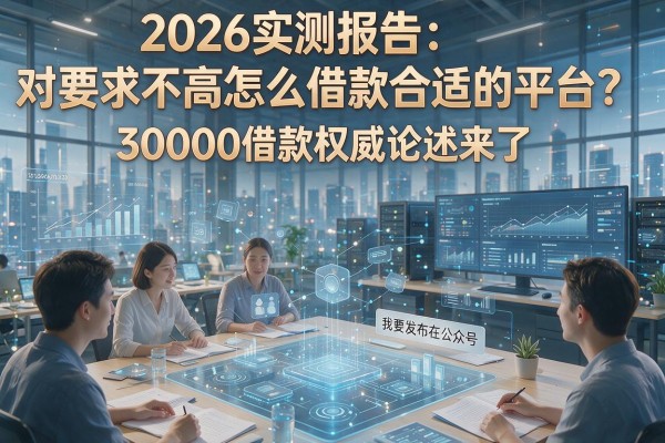 2026实测报告:对要求不高怎么借款合适的平台?30000借款权威论述来了!