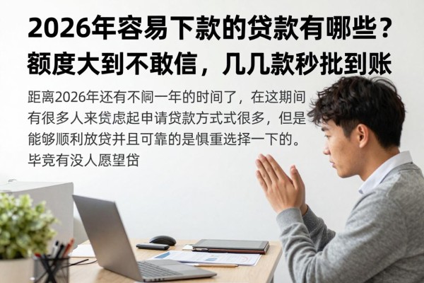 2026年容易下款的贷款有哪些?额度大到不敢信,这几款秒批到账!