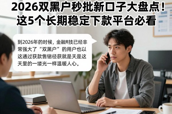 2026双黑户秒批新口子大盘点!这5个长期稳定下款平台必看