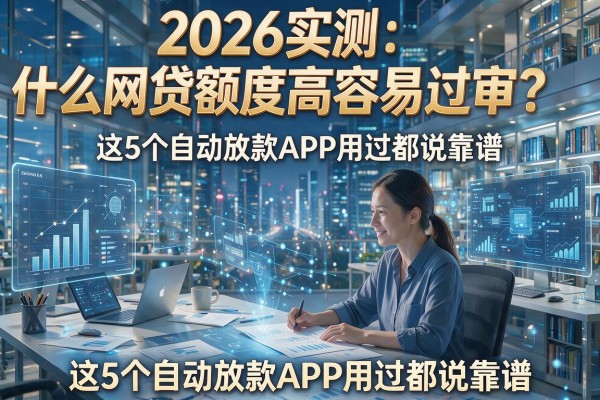 2026实测:什么网贷额度高容易过审?这5个自动放款APP用过都说靠谱!