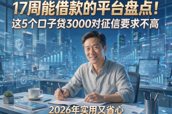 17周能借款的平台盘点!这5个口子贷3000对征信要求不高,2026年实用又省心