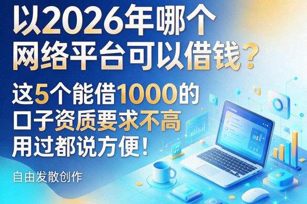 2026年哪个网络平台可以借钱?这5个能借1000的口子资质要求不高,用过都说方便!