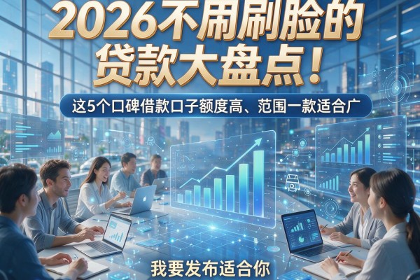 2026不用刷脸的贷款大盘点！这5个口碑借款口子额度高、范围广，总有一款适合你