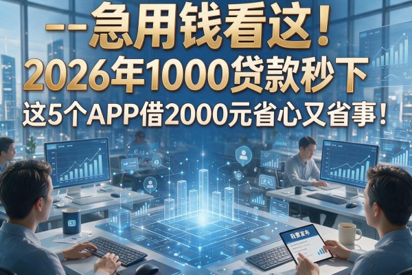 --急用钱看这!2026年1000贷款秒下,这5个APP借2000元省心又省事--