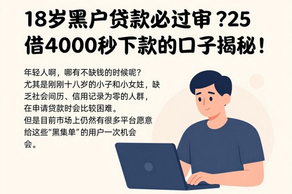 18岁黑户贷款必过审？2026最新5大平台实测，借4000秒下款的口子揭秘！