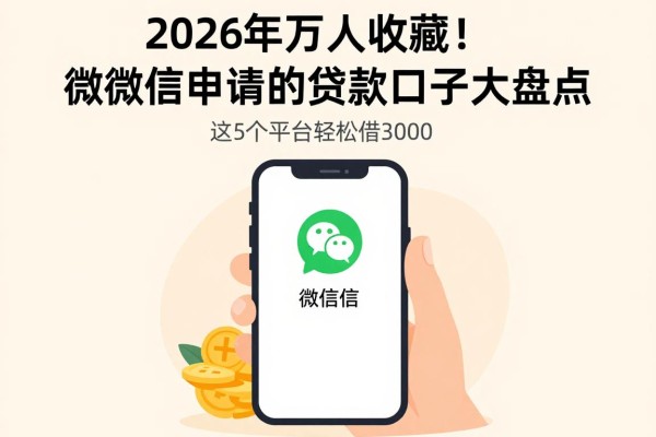 2026年万人收藏!用微信申请的贷款口子大盘点,这5个平台轻松借3000