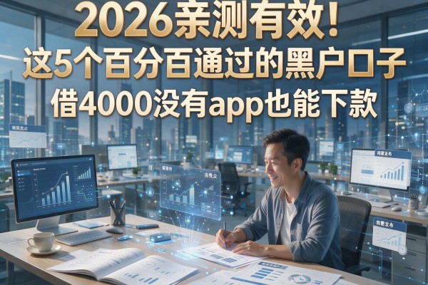 2026亲测有效！这5个百分百通过的黑户口子，借4000没有app也能下款
