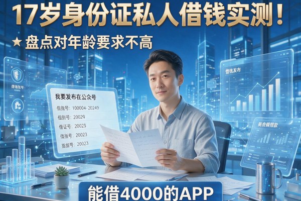 17岁身份证私人借钱实测!盘点对年龄要求不高、能借4000的APP