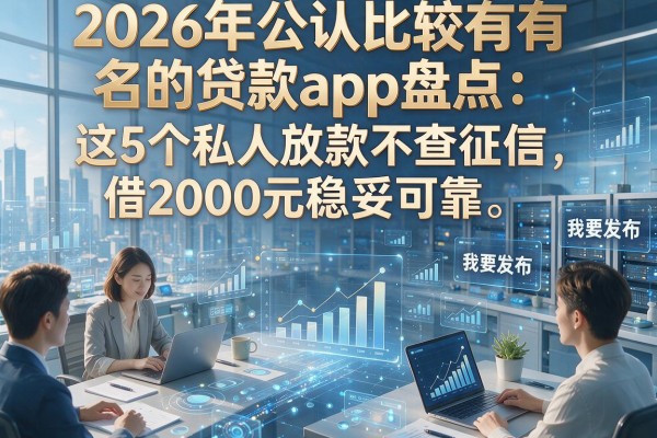 2026年公认比较有名的贷款app盘点：这5个私人放款不查征信，借2000元稳妥可靠