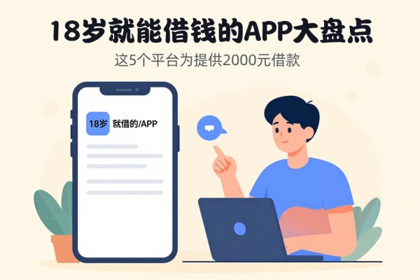 18岁就能借钱的APP大盘点！这5个平台专为18岁用户提供2000元借款