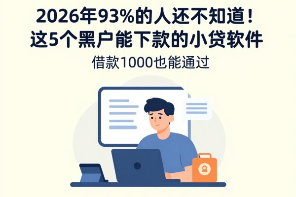 2026年93%的人还不知道！这5个黑户能下款的小贷软件，借款1000也能通过