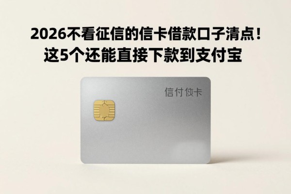 2026不看征信的信用卡借款口子清点!这5个还能直接下款到支付宝