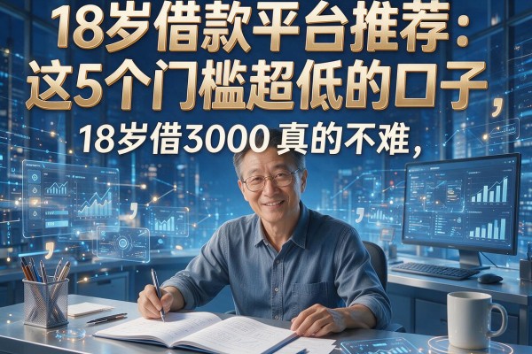 18岁借款平台推荐：这5个门槛超低的口子，18岁借3000真的不难