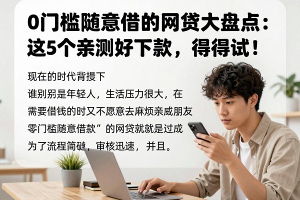 0门槛随意借的网贷大盘点：这5个亲测好下款，值得一试！