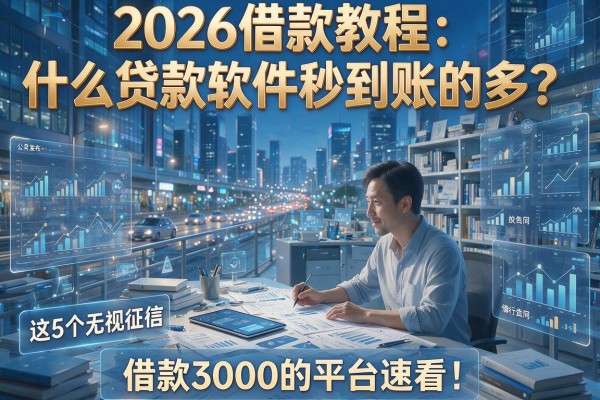 2026借款教程:什么贷款软件秒到账的多?这5个无视征信、借款3000的平台速看!