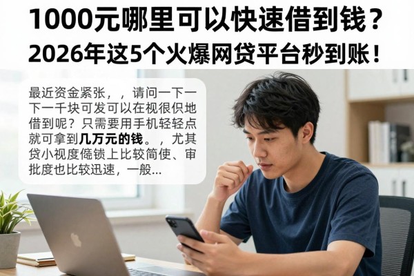 1000元哪里可以快速借到钱?2026年这5个火爆网贷平台秒到账!