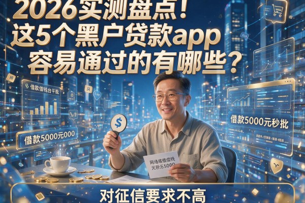 2026实测盘点!这5个黑户贷款app容易通过的有哪些?借款5000元秒批、对征信要求不高