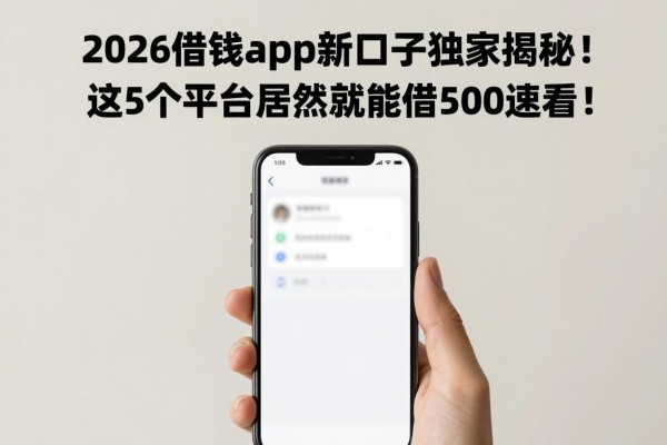 2026借钱app新口子独家揭秘!这5个平台居然都能借500速看!